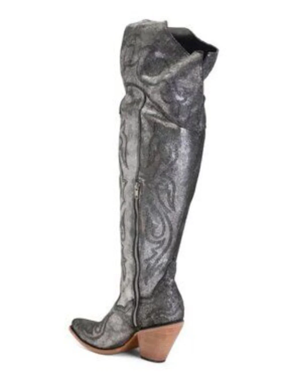 CORRAL BOOTS Made In Mexico Leather Embroidered Tall Top Pointy Toe Boots - Picture 2 of 5